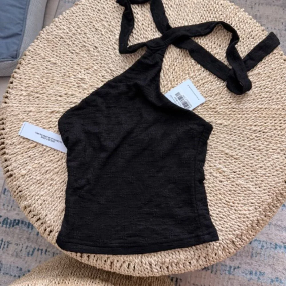 NWT Princess Polly Raeann Scarf Detail One Shoulder Top Black, 2 - Picture 4 of 7